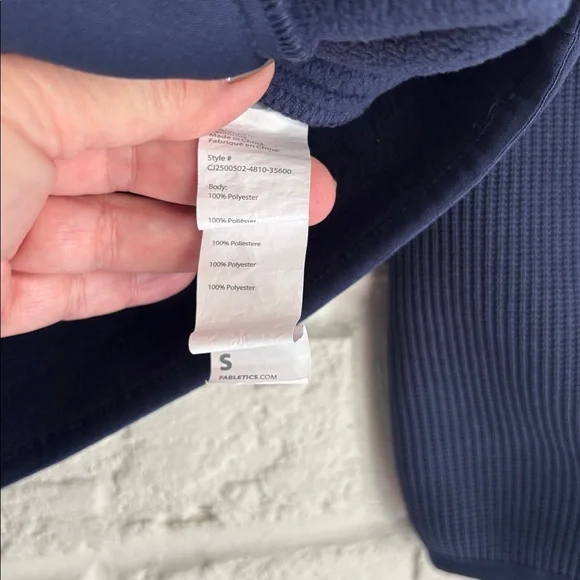 Fabletics Pace Navy Blue Size Small Quarter Zip - Picture 7 of 8